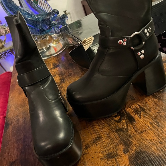 Platform moto boots - Picture 4 of 9